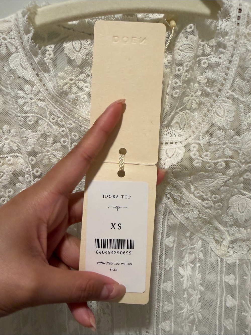 NWT Doen Idora Top in Salt - Picture 9 of 12